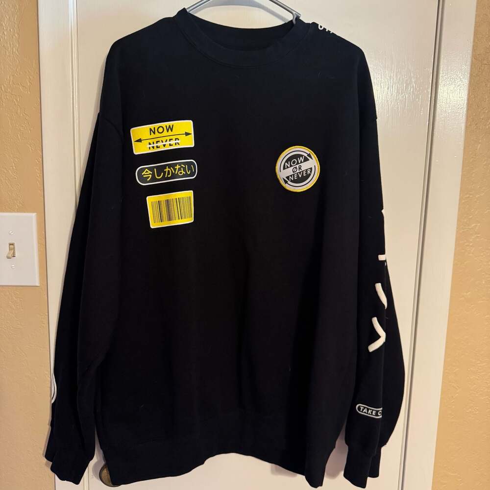 Colby Brock x Fanjoy Now or Never Take Chances Black Sweatshirt Men’s XL